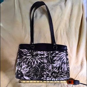 Patricia Nash Sunflower Print Poppy Tote Leather.  Inside is clean